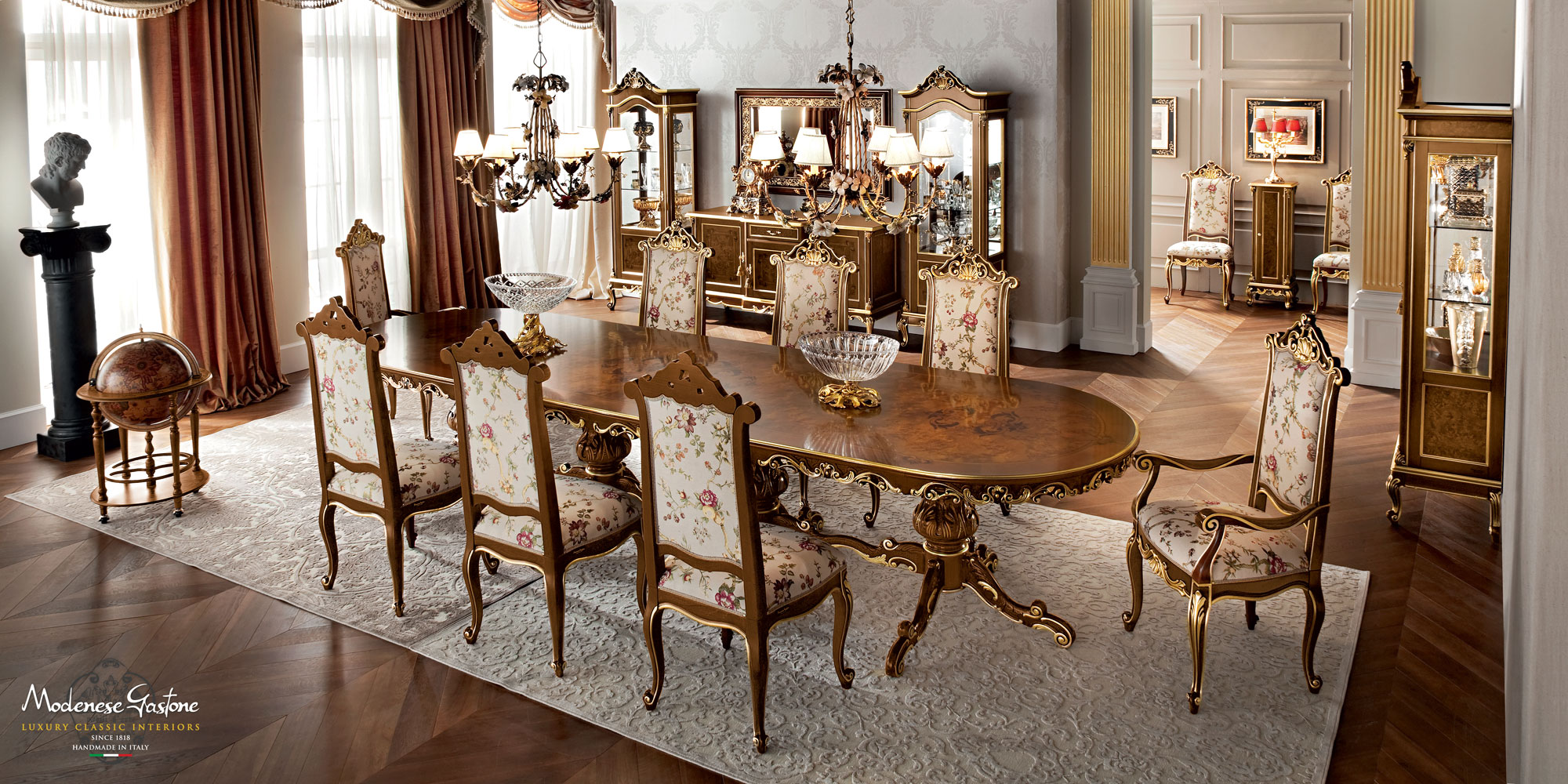 Dining-room-furnishing-ideas-inlaid-one-piece-table-Casanova-collection-Modenese-Gastone